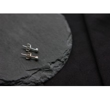 Серьги-гвоздики Зернинки