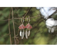 Rhodochrosite eariings