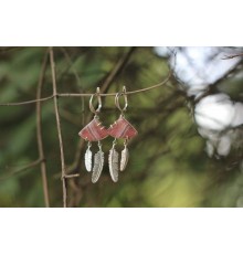 Rhodochrosite eariings