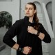 Хлопковая кофта косоворотка "Ваби-Саби" на молнии черная