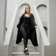 Мантия кофта теплая, длинная асимметричная с капюшоном