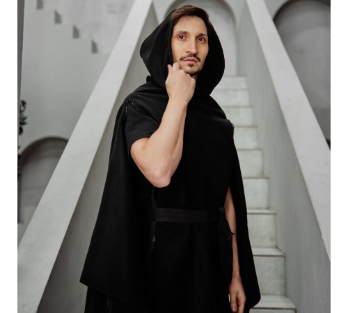 Пончо с молниями кейп Hugo Boss, шерсть Пончо с молниями кейп Hugo Boss, шерсть