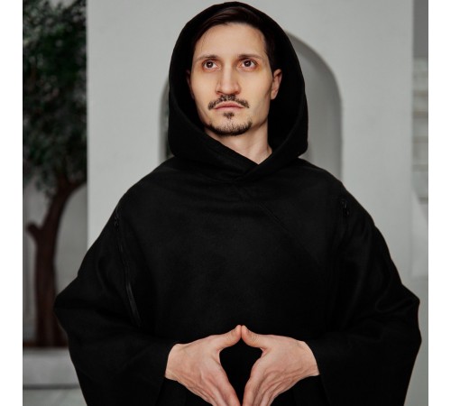 Пончо с молниями кейп Hugo Boss, шерсть Пончо с молниями кейп Hugo Boss, шерсть