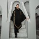 Пончо с молниями кейп шерсть Hugo Boss с каллиграфией "Асмодей"