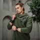 Мантия на молнии кофта теплая с ручной росписью "Птица"
