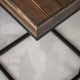Журнальный приставной столик в стиле лофт Loft_Q c деревянной столешницей