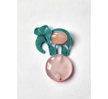 Брошь-кулон Слон на шаре. Цирк.