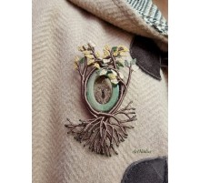 Брошь Дерево с совой