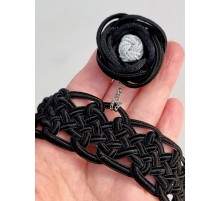 Чокер Черная роза